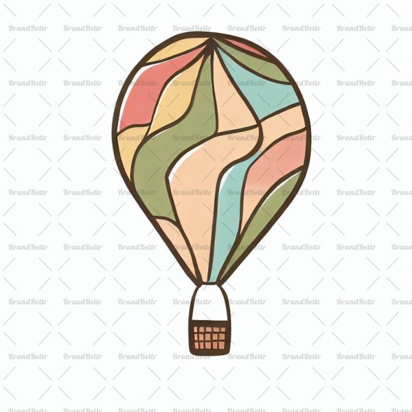 Verspielter Heißluftballon